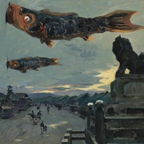 Louis Dumoulin (French). Carp Banners in Kyoto, 1888. Oil on canvas, 18 1/8 x 21 3/8 in. Museum of Fine Arts, Boston, 1986.582. Photograph © 2013 Museum of Fine Arts, Boston