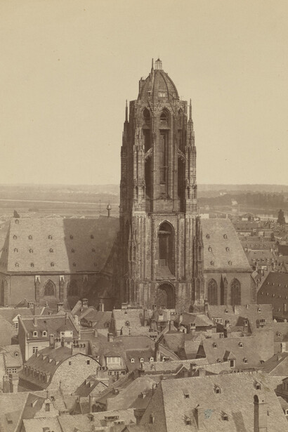 Carl Friedrich Mylius, Frankfurt am Main: View of the cathedral from the west, ca. 1865. Mit freundlicher Genehmigung des Museums Städel