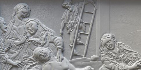 Compianto sul Cristo Morto, Antonio Allegri detto il Correggio Quadro Tattile HandSight.net, 2016, resina, 33 x 41cm