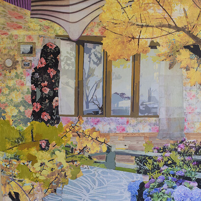 Kaitlin Dodds, An Unexpected Visitor, Mixed media on canvas, MFA Painting