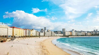 Orzan Beach in A Coruña, Spain