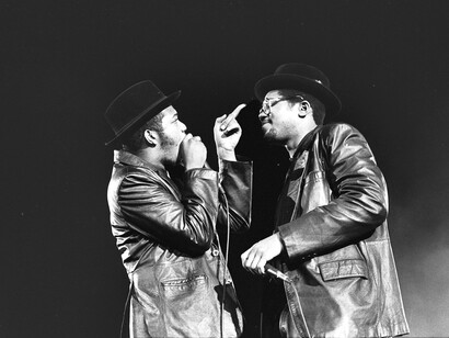 Hip-hop icons Run-D.M.C. were part of the record