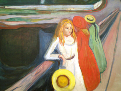 Edvard Munch. As Meninas na ponte. 1901.
Hamburger Kunsthalle