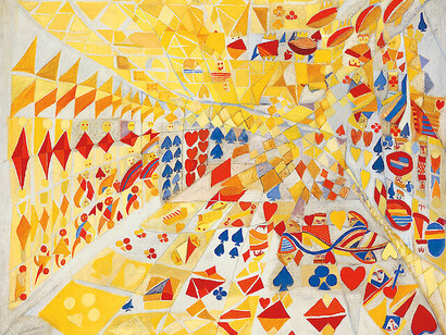 Maria Helena Vieira da Silva, Le jeu de cartes (The card game), 1937. Per gentile concessione della Collezione Peggy Guggenheim