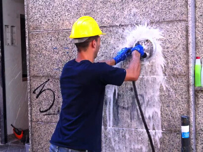 Un volontario in azione