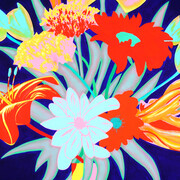 Roland Reiss, Unrepentant flowers: indigo blue (detail), 2018. Courtesy of William Turner Gallery 