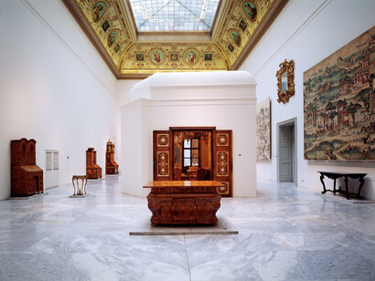 Barock rokoko klassizismus, ausstellungsansicht. Mit freundlicher genehmigung des Museum für angewandte Kunst