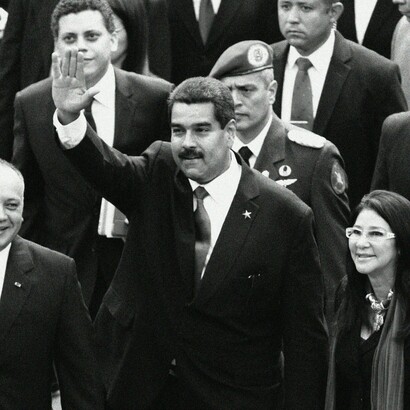 Nicolás Maduro durante su asunción presidencial en 2013, en Caracas, Venezuela