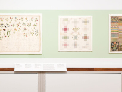 Embroidered histories, exhibition view. Courtesy of De Young Museum