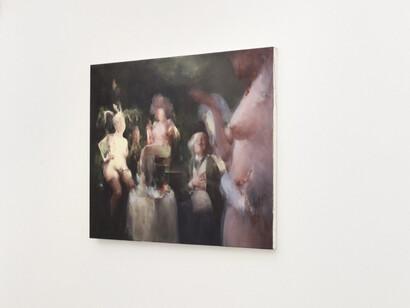 Tamara Kvesitadze and Shunxiang Hu, Under shadows, exhibition view. Courtesy of Kornfeld Galerie