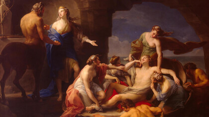 Pompeo Batoni. "Teti richiama Achille dal Centauro Chirone", 1770, San Pietroburgo, Ermitage