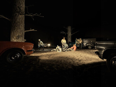 Kienholz. Five Car Stud, Exhibition view. Courtesy of Fondazione Prada