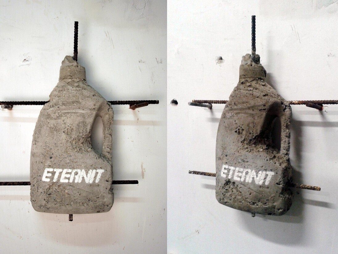 Andrea Francolino, Eternit, 2012, concrete, 39.5 x 43.5 x 9.5 cm