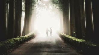 A dilemma posed on those who face a near-death experience whether to go towards the light or to remain