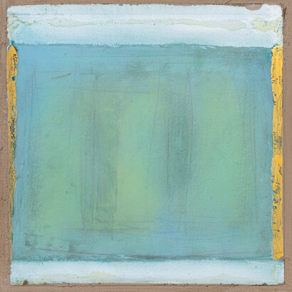 Vincenzo Cecchini, Aurea Mediocritas, 2022, Tecnica mista, acetato su tela di juta, cm 35 x 35, pezzo unico, ©Mattia Mognetti / Courtesy Glenda Cinquegrana Art Consulting