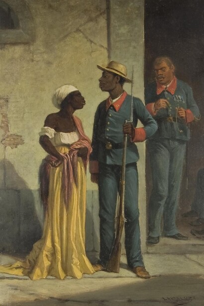 Víctor Patricio Landaluze. Conversación en la calle