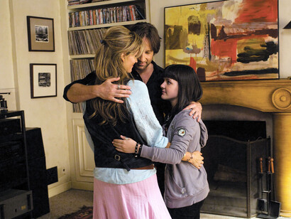 Hank Moody con su familia en la serie "Californication"