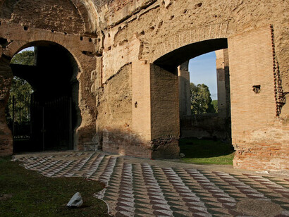 Roma. Mosaico en las termas de Caracalla