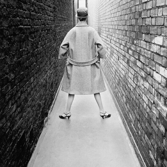 Coming and Going (Diptych); Nena Von Schlebrugge modelling Yves Saint Laurent’s first collection for Christian Dior and Estrava, Vogue, 1958, © Norman Parkinson Ltd / Courtesy Norman Parkinson Archive