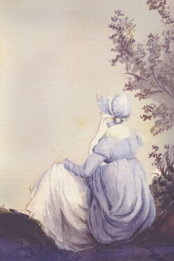 Acuarela de Jane Austen por su hermana Cassandra Austen, 1804