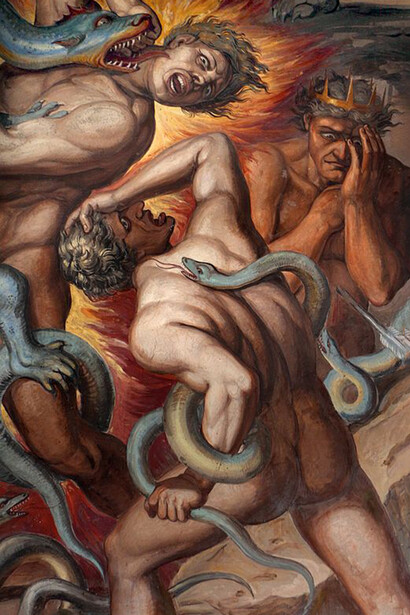 Joseph Anton Koch, Inferno (dettaglio), 1825-28