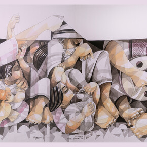 Wadeei Khaled, A song in the womb of time (detail), 2026. Courtesy of Artbooth Gallery