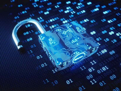 Unlocked digital lock. RSA is widely used in a variety of applications, including secure web browsing, email, and online banking