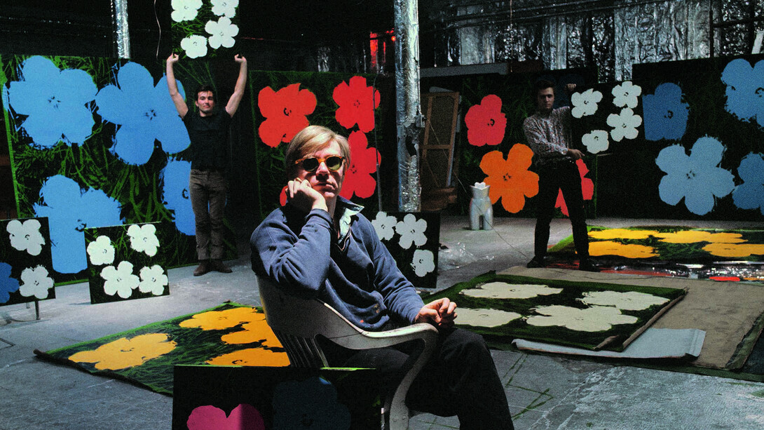 Andy Warhol nel suo atelier