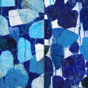 Reza Derakshani, Every blue night, 2018. Courtesy of Leila Heller Gallery