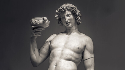 En la mitología griega, Dioniso es uno de los dioses olímpicos, dios de la fertilidad y el vino, hijo de Zeus