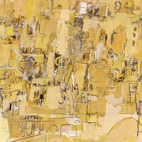 Sarah Grilo, El Dorado, 1991, Oil on canvas, 63.75 x 78.75 in. 162,5 x 200 cm