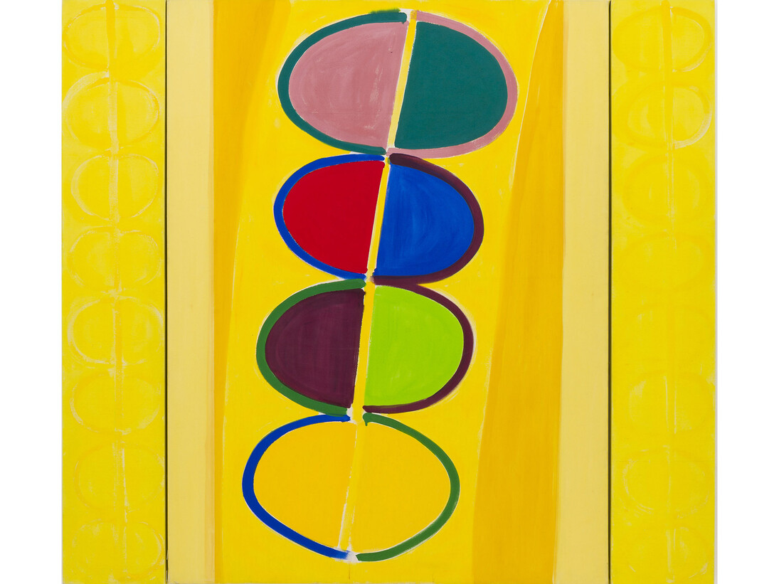 Terry Frost 1915-2003, Yellow Moonship, 1974, 215.9 x 241.3 cm, Acrylic paint on canvas, Estate of Terry Frost © The estate of Sir Terry Frost. All Rights Reserved, DACS 2015
