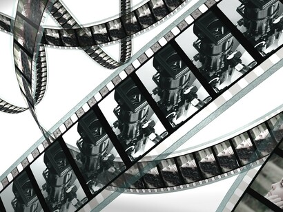 Fotogramas en una película de cine