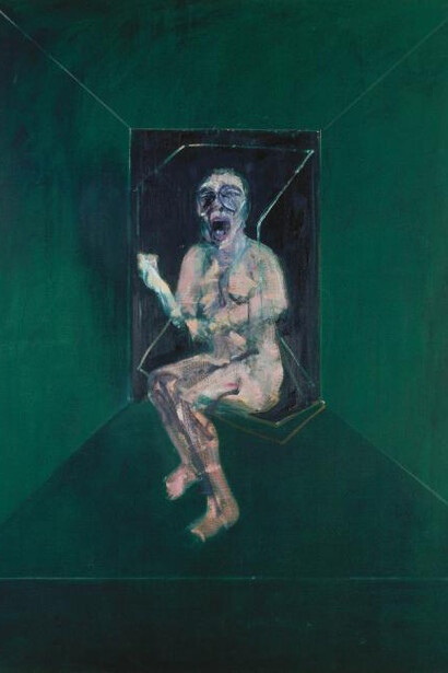 Francis Bacon (1909–1992)
Studie für die Krankenschwester in dem Film „Panzerkreuzer Potemkin“, 1957
Öl auf Leinwand, 198 × 142 cm
Städel Museum, Frankfurt am Main
© The Estate of Francis Bacon. All rights reserved / VG Bild-Kunst, Bonn 2019, Foto: U. Edelmann