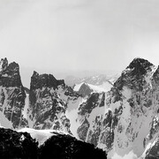 Vittorio Sella, Pelvoux, Pic Sans Nom, etc. from the top of Pic Coolidge, 3758 m, 11 August 1888