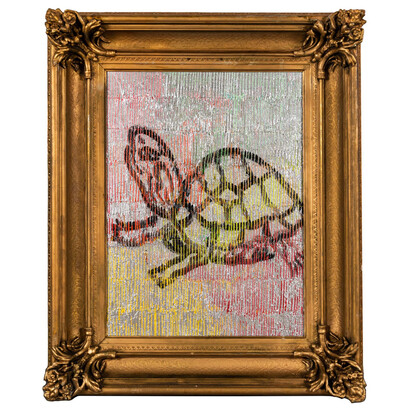Hunt Slonem, Turtle, 2022. Courtesy the artist and TEW Galleries