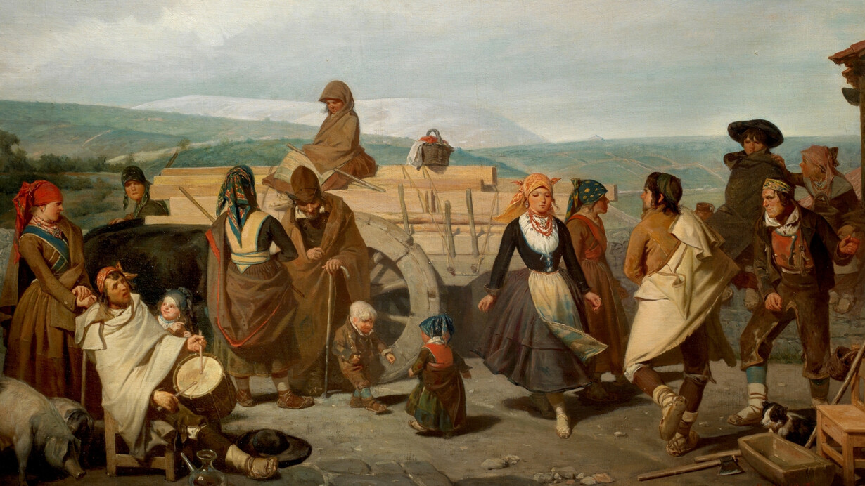 Valeriano Domínguez Bastida Bécquer, El baile. Costumbres populares de la provincia de Soria (detalle), 1866. Cortesía del Museo Nacional del Prado