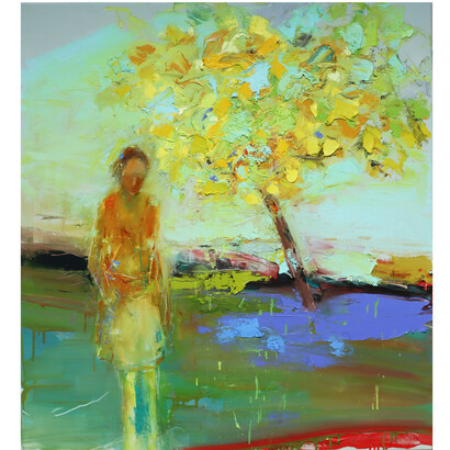 Henry Jabbour, My Own Day Here, 120x110 cm. Courtesy the artist and Friedrichs Pontone