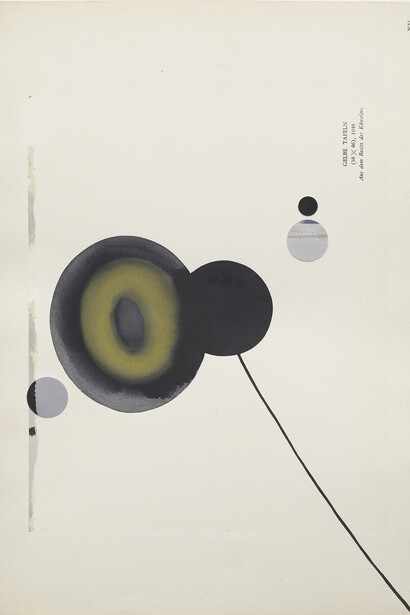 Dirk Stewen, Gelbe tafeln, Amsterdam, 2014, ink, watercolour and gouache on paper with inkjet print, 37.5 x 27.5 cm, © the artist, courtesy Maureen Paley, London