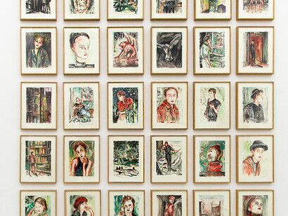 Ulrike Theusner, Passagiere der nacht, exhibition view. Courtesy of Galerie Eigen + Art