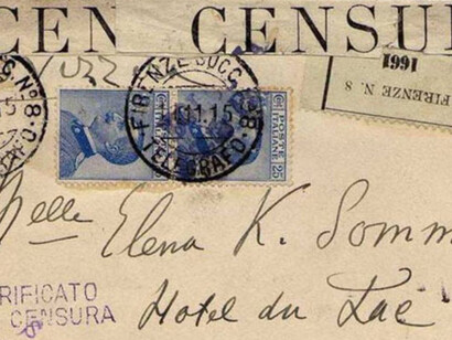 Busta con timbro della censura