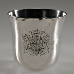 Cup with the coat of arms of the Marquis de Montcalm, 1725-1756. Gift of David Ross McCord, M4839 © McCord Museum