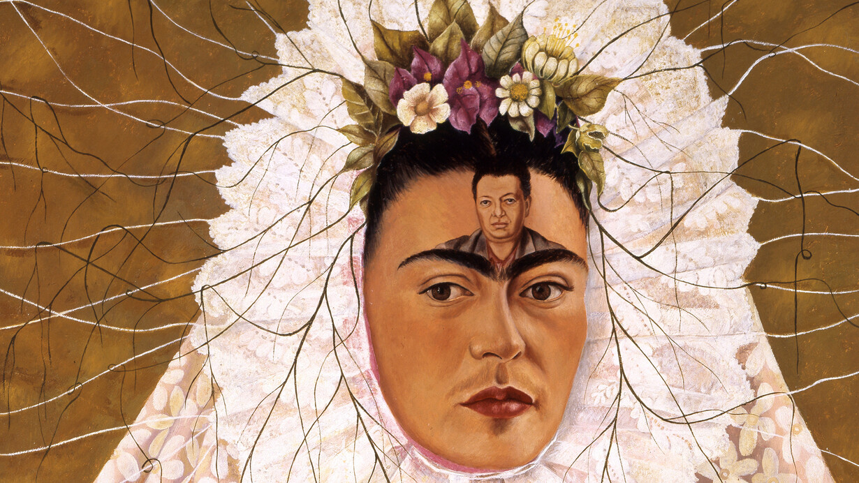 Frida Kahlo - Autoritratto come Tehuana, (o Diego nei miei pensieri), 1943 - Olio su masonite, 76x61 cm
The Jacques and Natasha Gelman Collection of 20th Century Mexican Art and The Vergel Foundation, Cuernavaca © Banco de México Diego Rivera Frida Kahlo Museums Trust, México D.F. by SIAE 2016