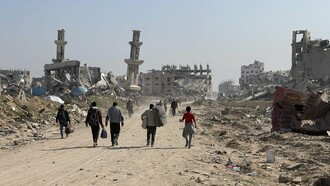 Forced displacement of Gaza Strip residents during the Gaza-Israel war