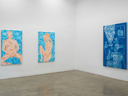 Ausstellungsansicht Pierre Klossowski + Rade Petrasevic | Eros + Beelzebub, Christine
König Galerie, Wien 2020
© Foto: Philipp Friedrich