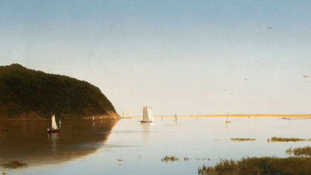 John Frederick Kensett, Shrewsbury River, New Jersey, 1859, Öl auf Leinwand, 47 x 77,5 cm, The Robert L. Stuart Collection, the gift of his widow Mrs. Mary Stuart, S-229, New-York Historical Society, Foto: © Digital image created by Oppenheimer Editions