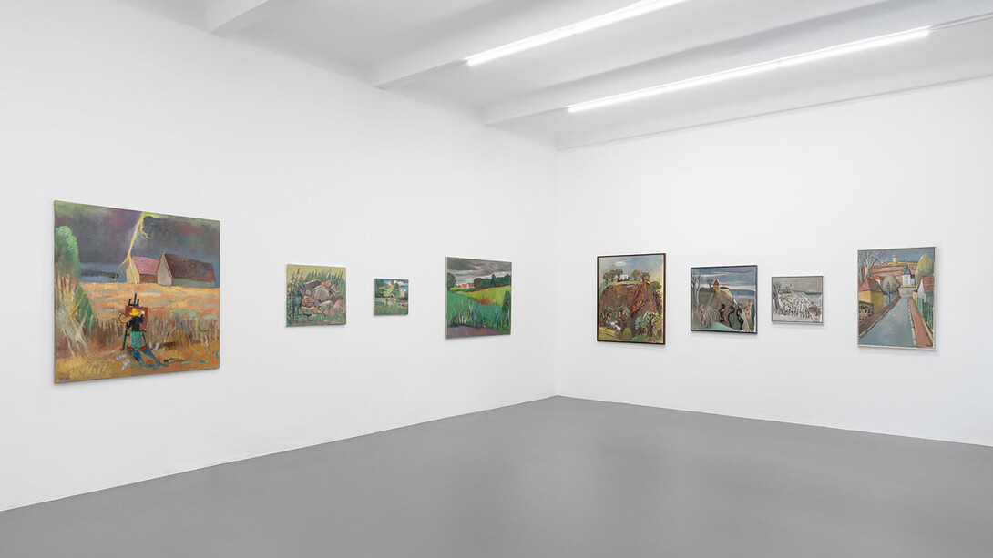 Ralf Kerbach, Landscapes. Childhood paths, exhibition view. Courtesy of Galerie Poll 