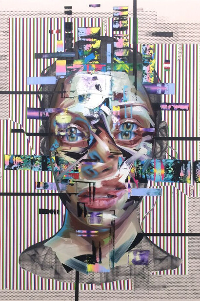 Justin Bower, “Ontological Hygiene,” Oil on canvas 7 x 6’ 2015