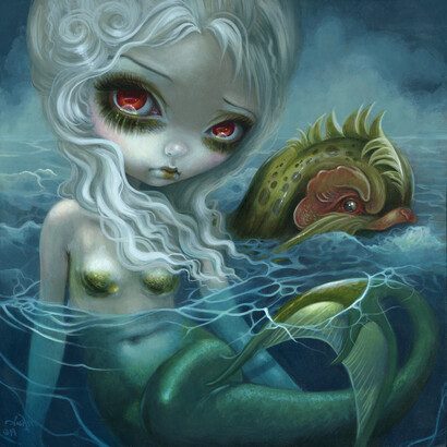 Jasmine Becket-Griffith_How Deep is the Ocean_Acrylic painting on masonite panel_12_x12_