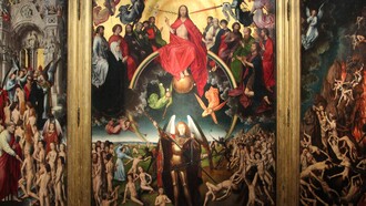 Hans Memling, Trittico dell'Apocalisse, 1467-71. Dettaglio. Muzeum Narodowe w Gdańsku, Polonia